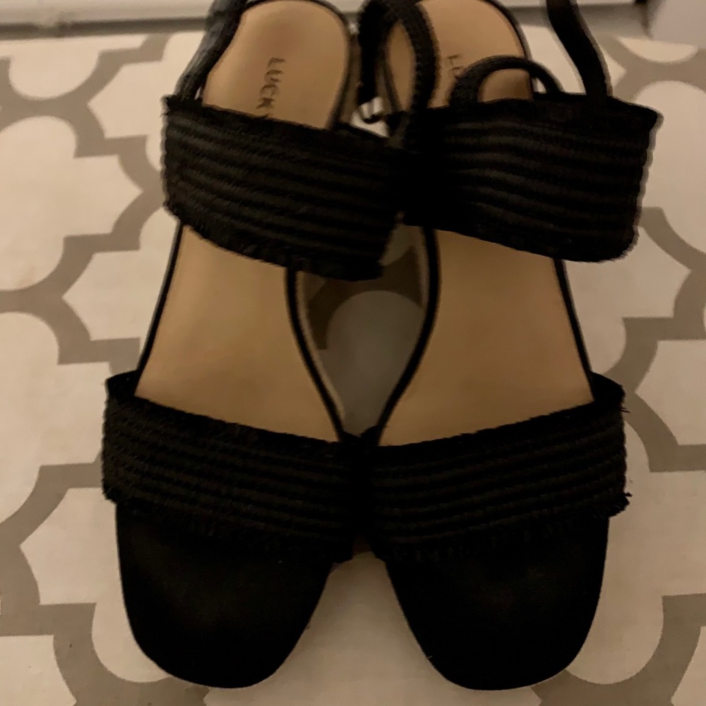 Black Size 8 Lucky Brand Wedges